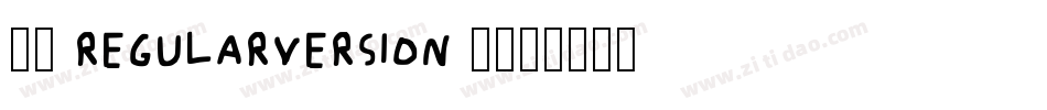宋体 RegularVersion 2字体转换